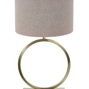 Light & Living Liva tafellamp – E27 (grote fitting) – goud en taupe