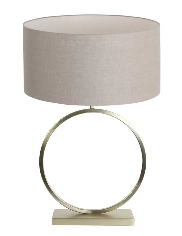 Light & Living Liva tafellamp – E27 (grote fitting) – goud en taupe