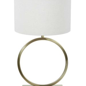Light & Living Liva tafellamp – E27 (grote fitting) – goud en wit