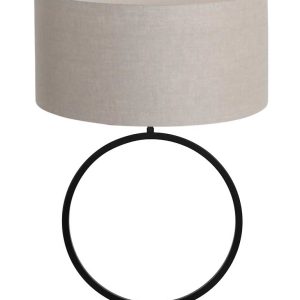 Light & Living Liva tafellamp – E27 (grote fitting) – taupe en zwart