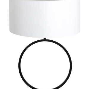 Light & Living Liva tafellamp – E27 (grote fitting) – wit en zwart