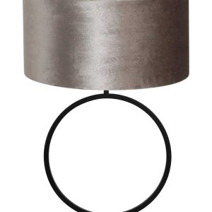 Light & Living Liva tafellamp – E27 (grote fitting) – zilver en zwart