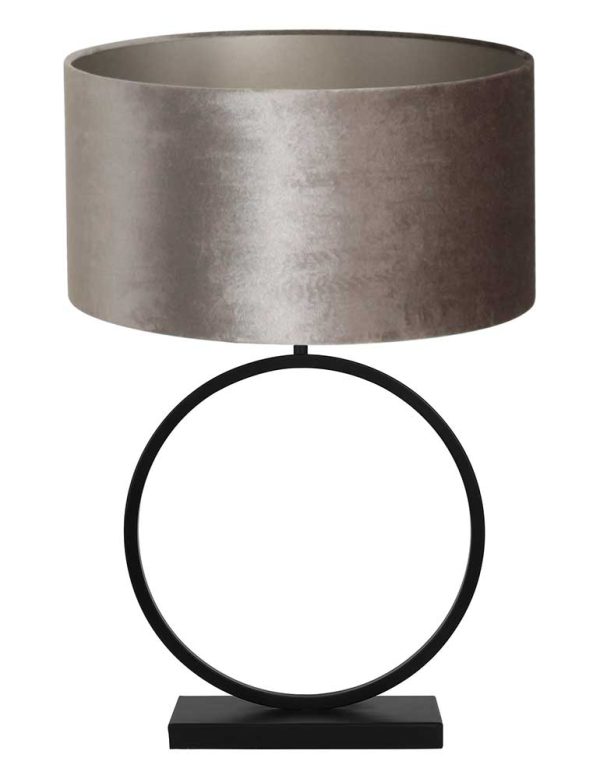 Light & Living Liva tafellamp – E27 (grote fitting) – zilver en zwart