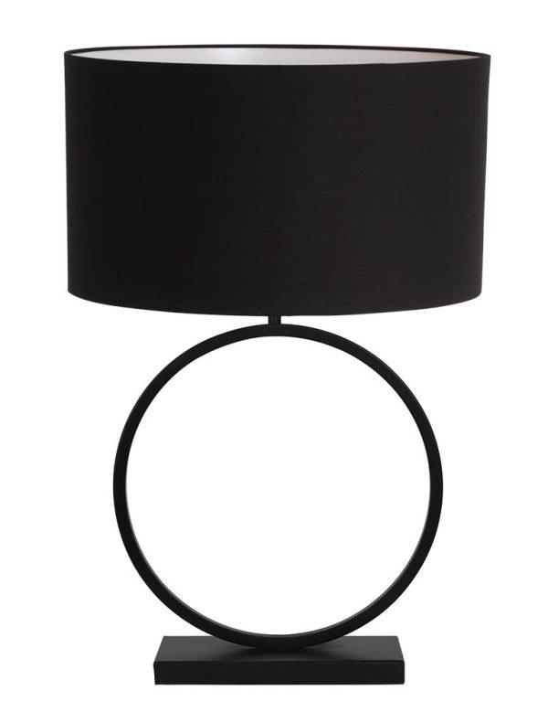 Light & Living Liva tafellamp – E27 (grote fitting) – zwart