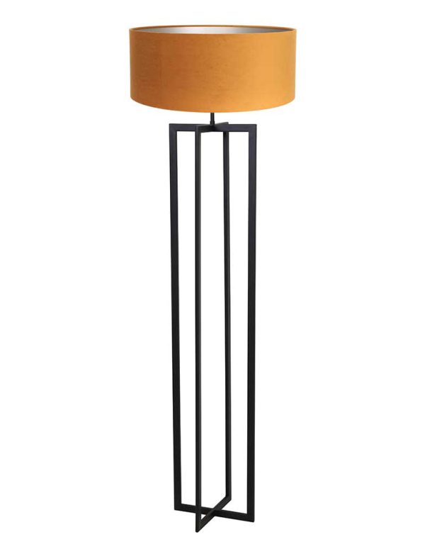 Light & Living Mace vloerlamp – E27 (grote fitting) – goud en zwart