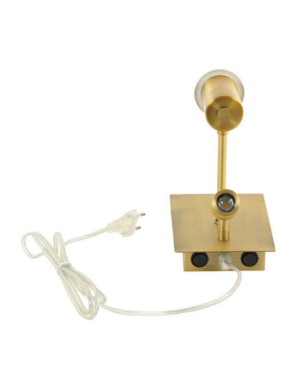 Light & Living Montana wandlamp – E27 (grote fitting) – brons en goud - Afbeelding 5