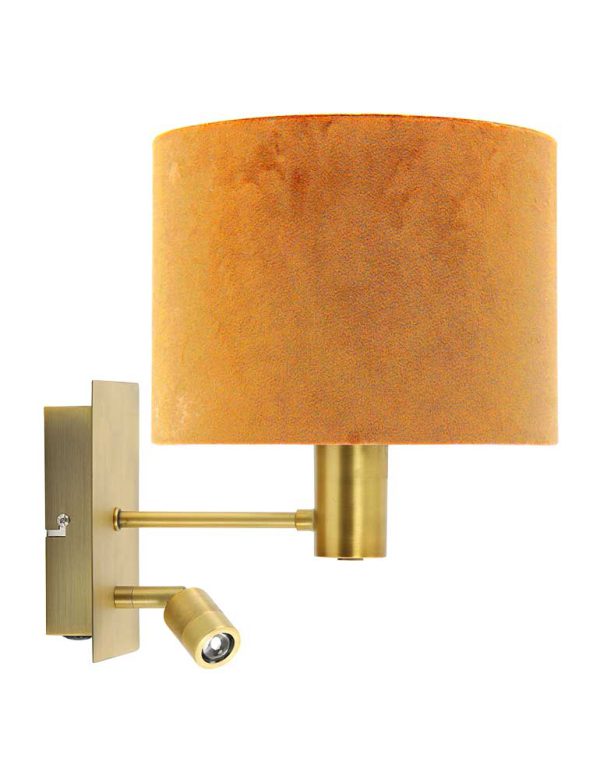 Light & Living Montana wandlamp – E27 (grote fitting) – brons en goud