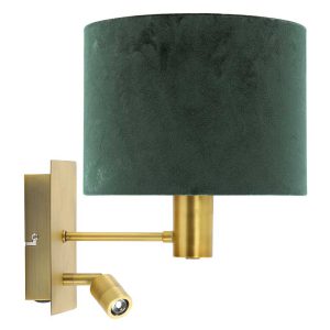 Light & Living Montana wandlamp – E27 (grote fitting) – brons en groen