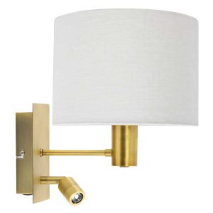 Light & Living Montana wandlamp – E27 (grote fitting) – brons en wit