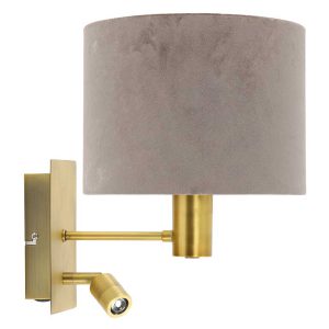 Light & Living Montana wandlamp – E27 (grote fitting) – brons en zilver