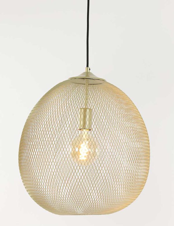 Light & Living Moroc hanglamp – ø 40 cm – E27 (grote fitting) – goud - Afbeelding 7