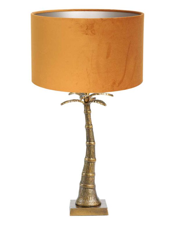Light & Living Palmtree tafellamp – E27 (grote fitting) – brons en goud