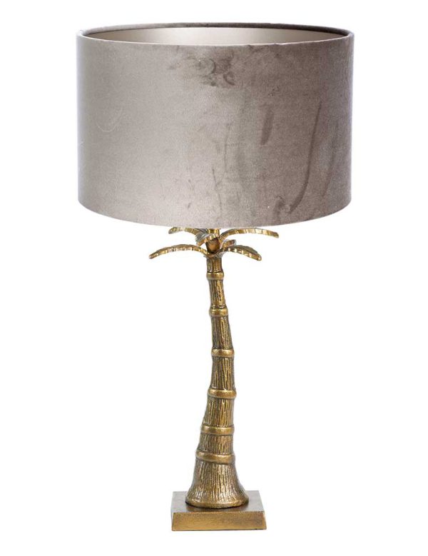 Light & Living Palmtree tafellamp – E27 (grote fitting) – brons en zilver
