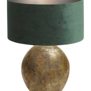 Light & Living Skeld tafellamp – E27 (grote fitting) – brons en groen
