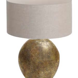 Light & Living Skeld tafellamp – E27 (grote fitting) – brons en taupe