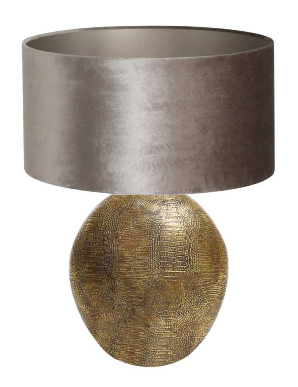 Light & Living Skeld tafellamp – E27 (grote fitting) – brons en zilver