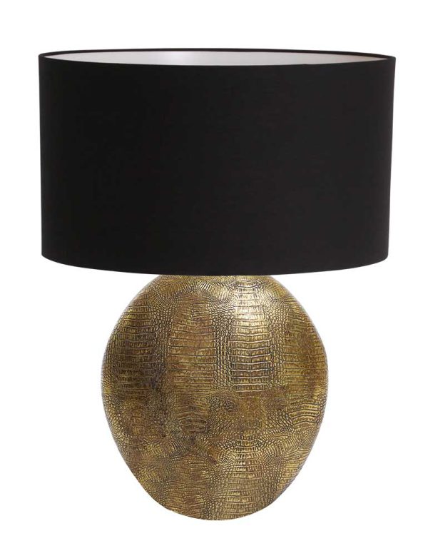 Light & Living Skeld tafellamp – E27 (grote fitting) – brons en zwart