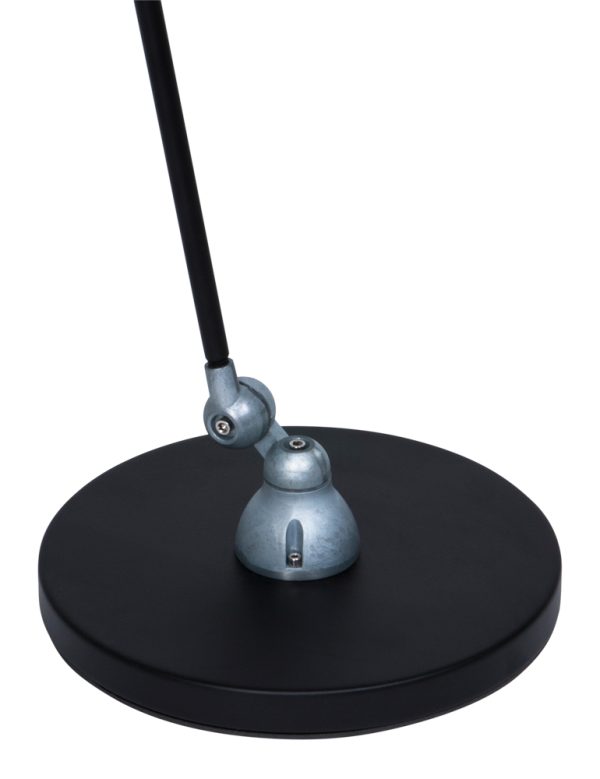 Mexlite Davin vloerlamp – ø 25 cm – Draai- en/of kantelbaar en In hoogte verstelbaar – E14 (kleine fitting) – aluminium en zwart - Afbeelding 5