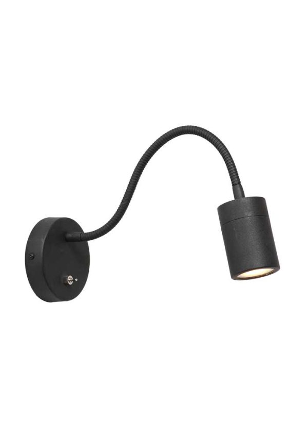 Mexlite Upround wandlamp –– zwart