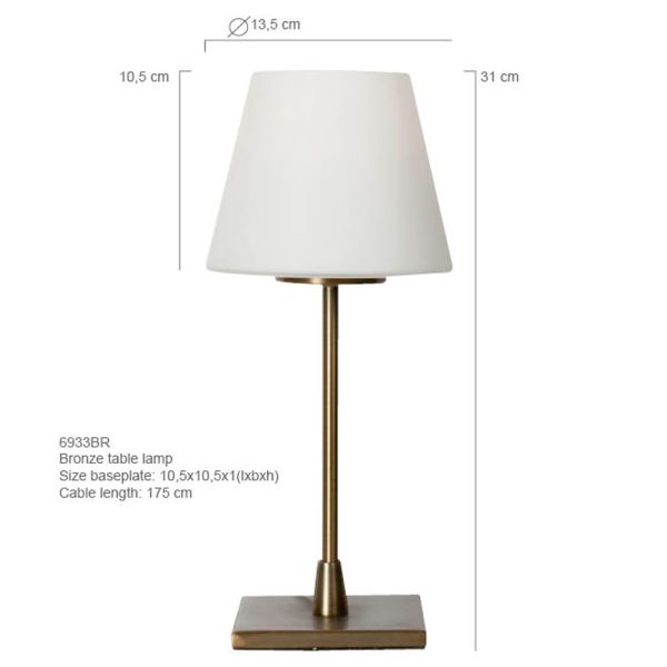 Steinhauer Ancilla tafellamp – ø 13 cm – Niet verstelbaar – E14 (kleine fitting) – brons - Image 6