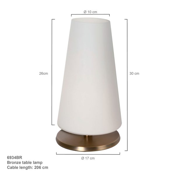 Steinhauer Ancilla tafellamp – ø 17 cm – Niet verstelbaar – E14 (kleine fitting) – brons - Image 6