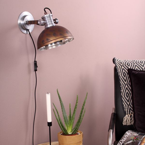 Steinhauer Brooklyn wandlamp – Draai- en/of kantelbaar – E27 (grote fitting) – bruin - Image 3