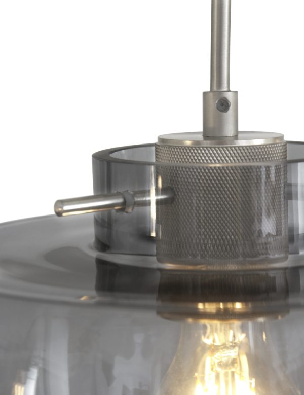 Steinhauer Glass light hanglamp – In hoogte verstelbaar – E27 (grote fitting) – zwart - Image 3
