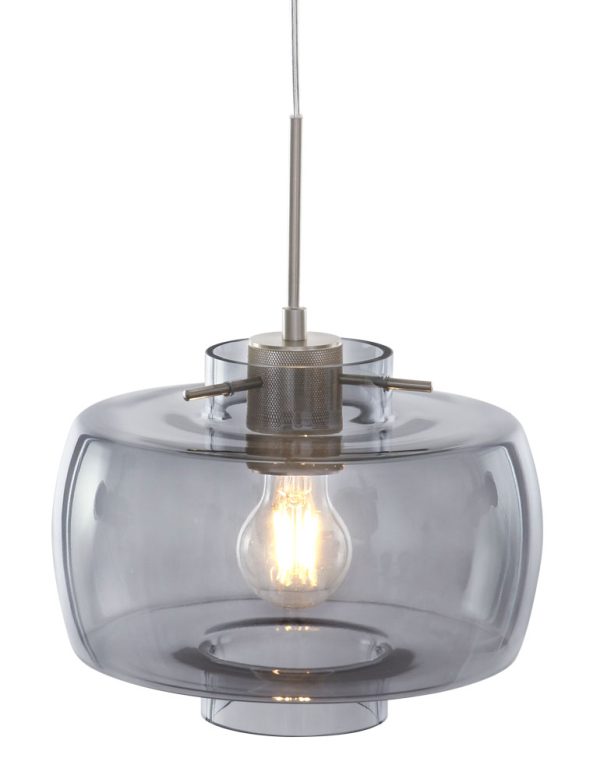 Steinhauer Glass light hanglamp – ø 26 cm – In hoogte verstelbaar – E27 (grote fitting) – wit