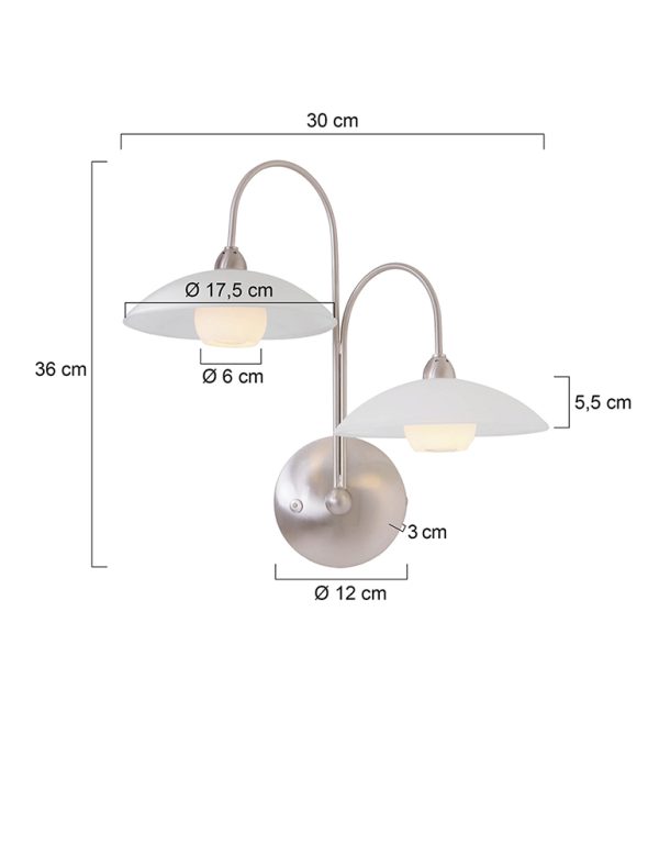 Steinhauer Monarch led wandlamp – Niet verstelbaar – G9 – staal - Image 6
