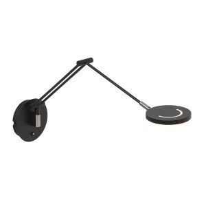 Steinhauer Soleil wandlamp – ø 14 cm – Ingebouwd (LED) – transparant en zwart