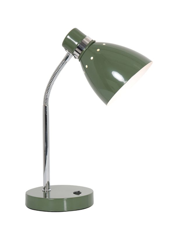 Steinhauer Spring tafellamp – ø 13 cm – Draai- en/of kantelbaar – E27 (grote fitting) – groen