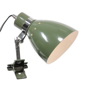 Steinhauer Spring wandlamp – ø 12 cm – Draai- en/of kantelbaar – E27 (grote fitting) – groen en metaal