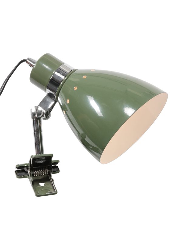 Steinhauer Spring wandlamp – ø 12 cm – Draai- en/of kantelbaar – E27 (grote fitting) – groen en metaal