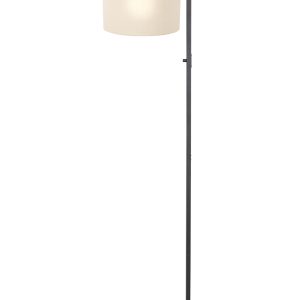 Steinhauer Stang vloerlamp – Niet verstelbaar – E27 (grote fitting) – wit en zwart
