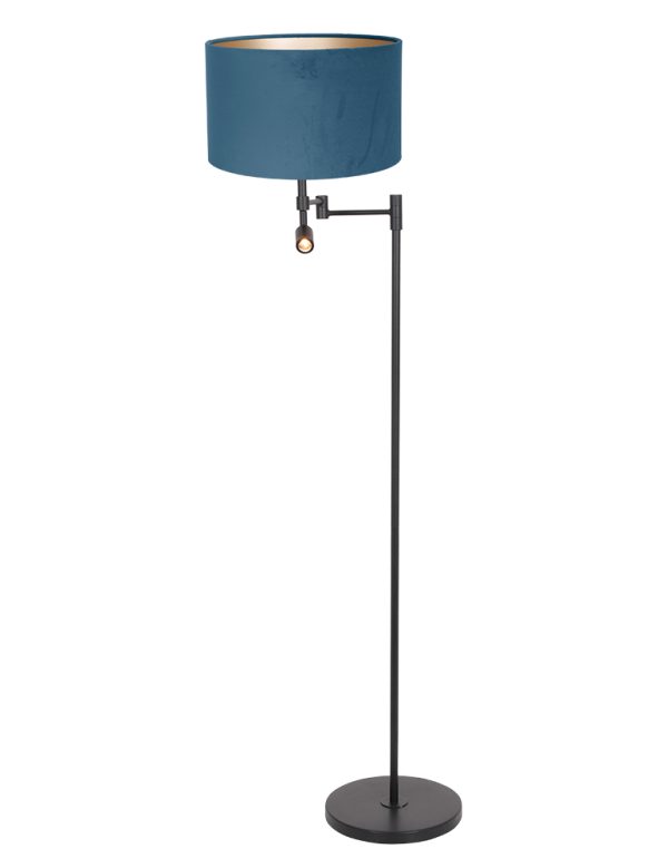 Steinhauer Stang vloerlamp – ø 30 cm – E27 (grote fitting) – blauw en zwart