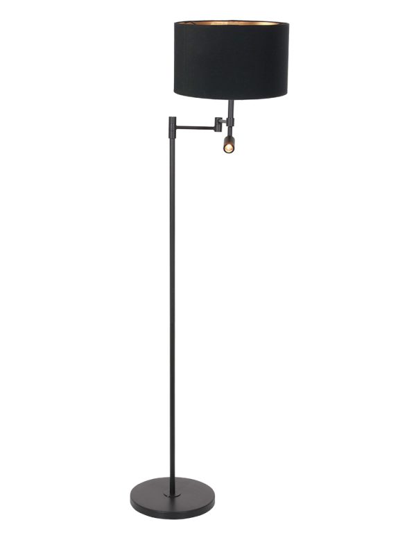 Steinhauer Stang vloerlamp – ø 30 cm – E27 (grote fitting) – goud en zwart