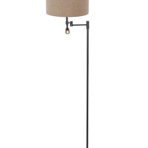 Steinhauer Stang vloerlamp – ø 30 cm – E27 (grote fitting) – grijs en zwart