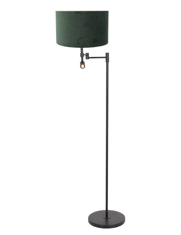 Steinhauer Stang vloerlamp – ø 30 cm – E27 (grote fitting) – groen en zwart