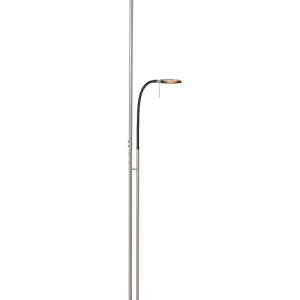 Steinhauer Turound vloerlamp – Draai- en/of kantelbaar – Ingebouwd (LED) – grijs en staal