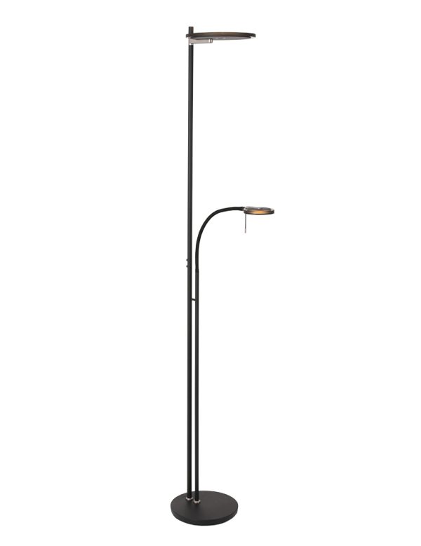 Steinhauer Turound vloerlamp – Draai- en/of kantelbaar – Ingebouwd (LED) – zwart