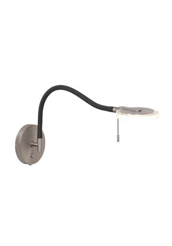 Steinhauer Turound wandlamp – Ingebouwd (LED) – staal en transparant en zwart