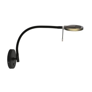 Steinhauer Turound wandlamp – ø 12 cm – Ingebouwd (LED) – transparant en zwart