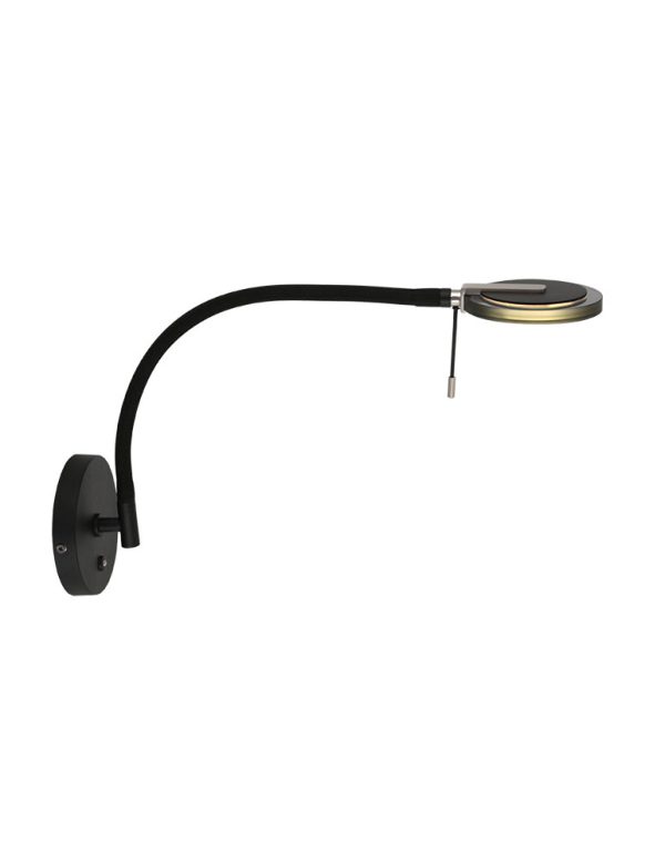 Steinhauer Turound wandlamp – ø 12 cm – Ingebouwd (LED) – transparant en zwart
