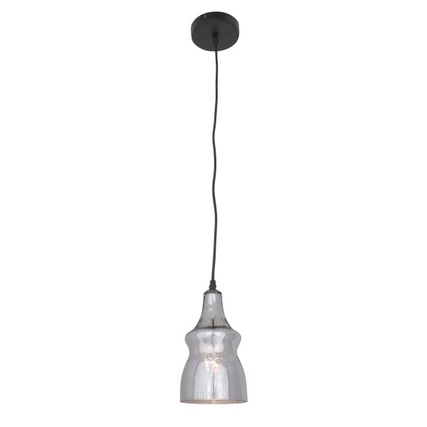 Steinhauer Zafa hanglamp – ø 12 cm – In hoogte verstelbaar – E27 (grote fitting) – zilver - Image 2