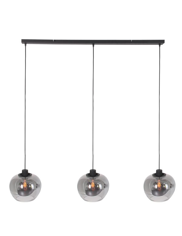 hanglamp-steinhauer-lotus-smokeglas-en-zwart-1898zw