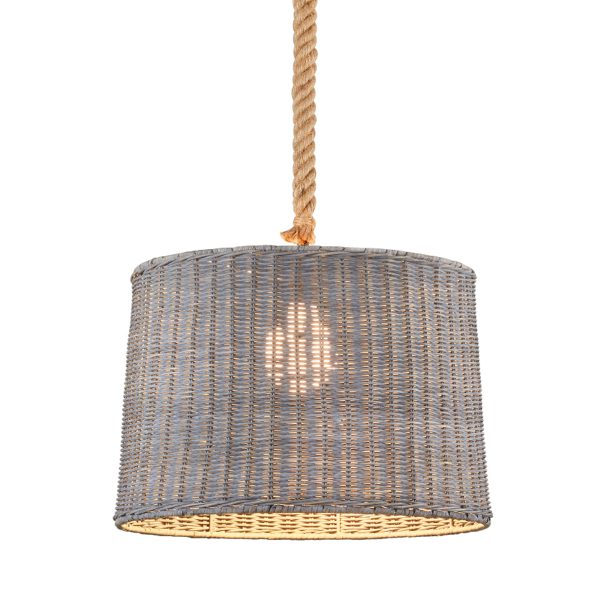 Trio leuchten  hanglamp – ø 39 cm – In hoogte verstelbaar – E27 (grote fitting) – grijs