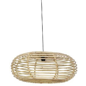Light & Living Alana hanglamp – In hoogte verstelbaar – E27 (grote fitting) – beige en bruin