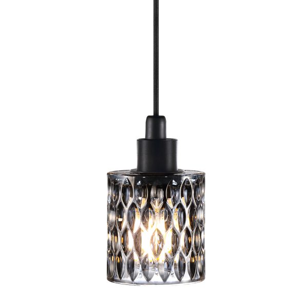 Nordlux Hollywood hanglamp – In hoogte verstelbaar – E27 (grote fitting) – grijs en transparant