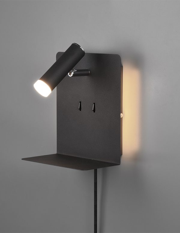 Trio leuchten  wandlamp – Draai- en/of kantelbaar – Ingebouwd (LED) – zwart