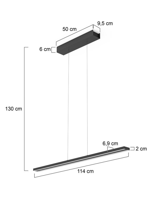 Steinhauer Bande hanglamp – Ingebouwd (LED) – zwart - Afbeelding 6